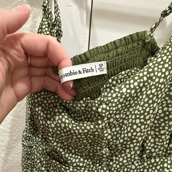 A&F Olive Mini Petite Dress. Y2K, Spring, Babydoll, Festival, Easter, Summer - Picture 7 of 9